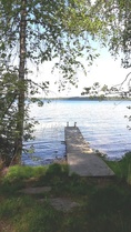 Beach cabins dock