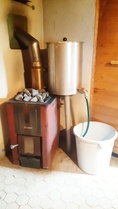 Sauna of beach cabin