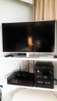 Tv and karaoke setup